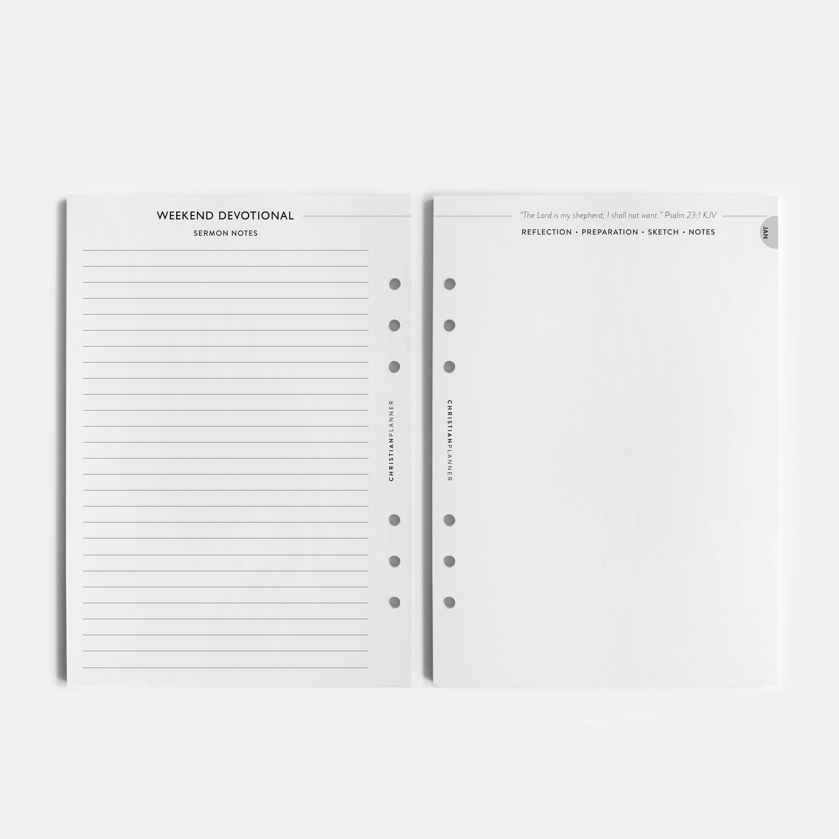 2027 Christian Planner - A5 Ring Bound Insert