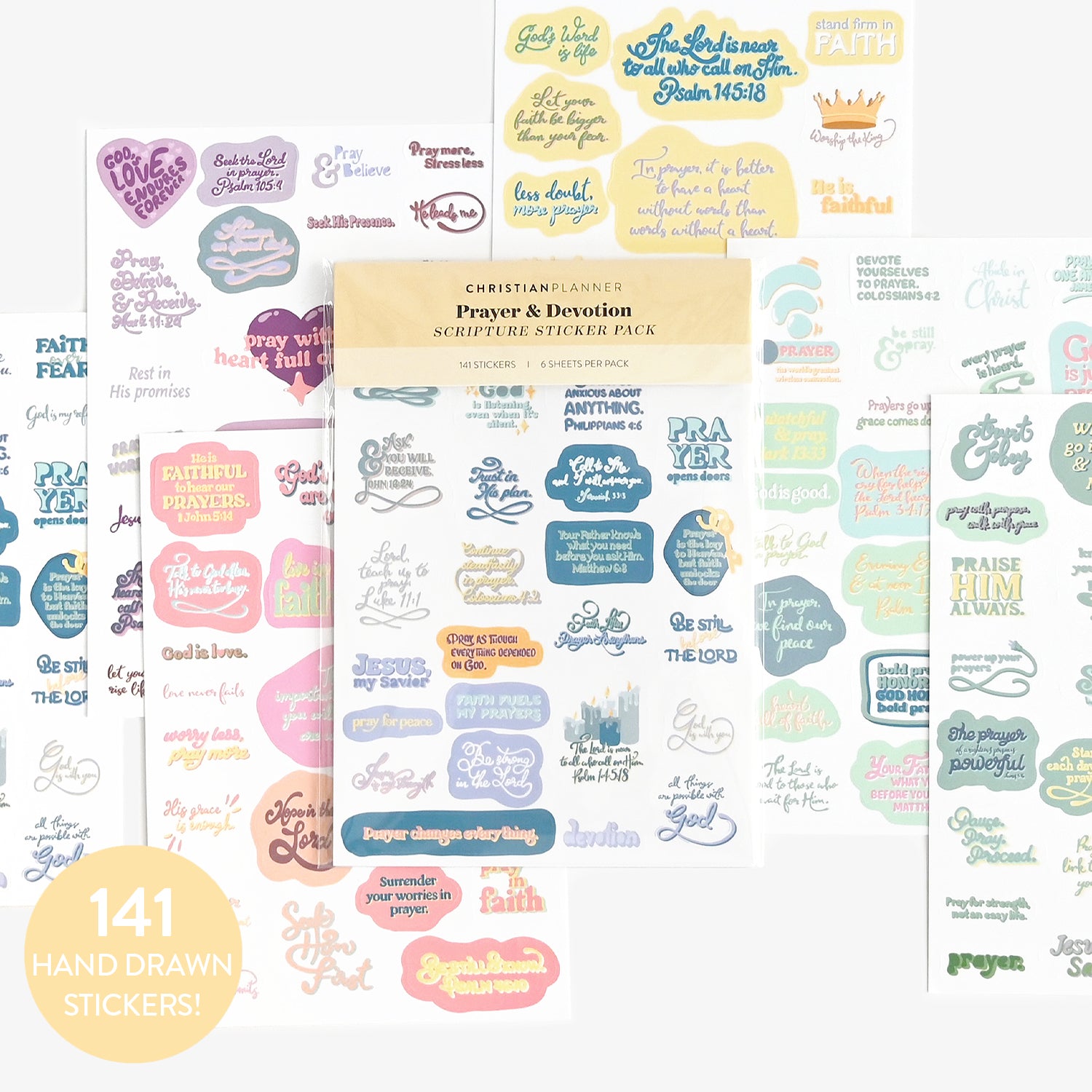 Daily Prayer Journal + Prayer & Devotion Sticker Pack