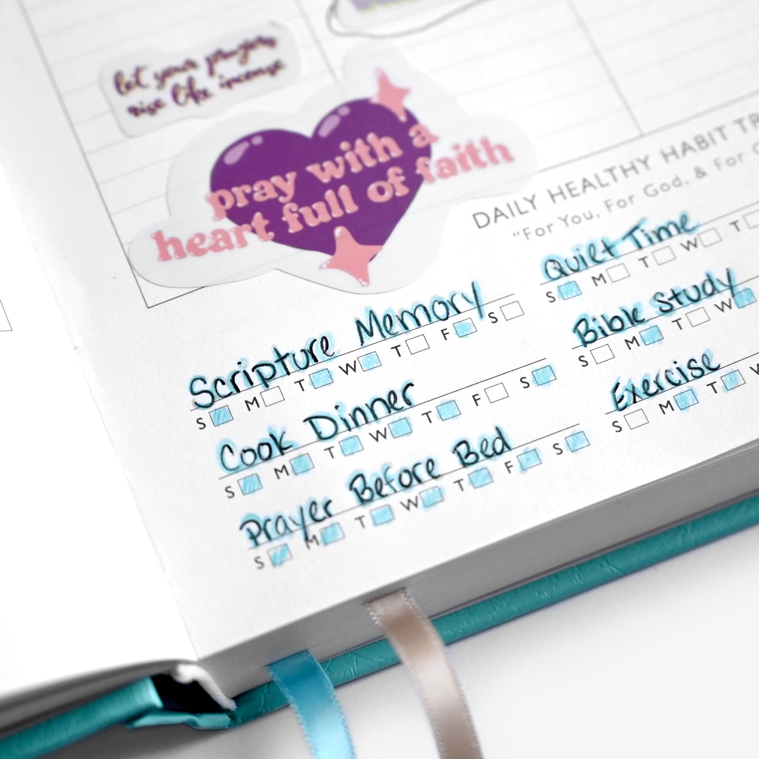 Daily Prayer Journal + Prayer & Devotion Sticker Pack