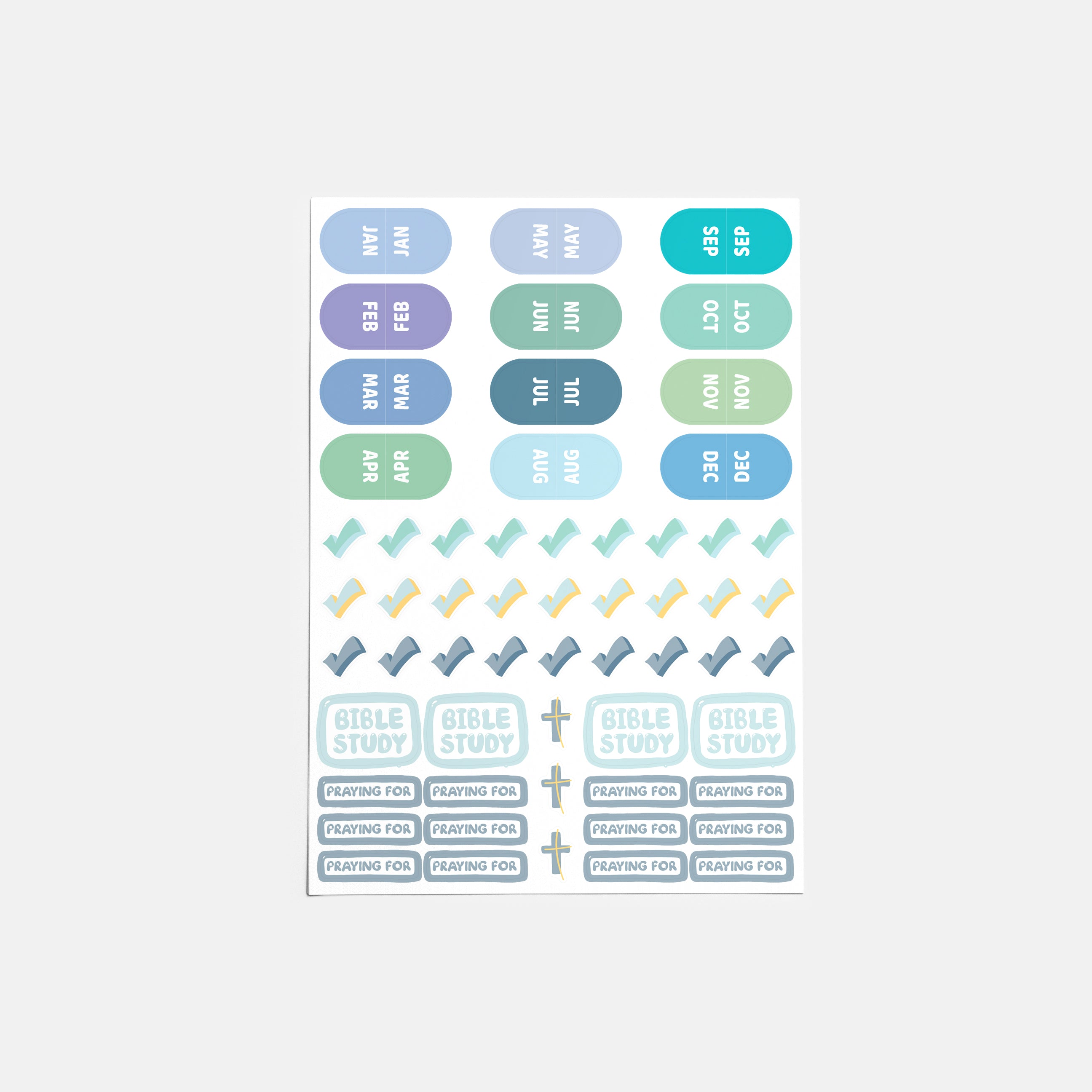 Planner Stickers w/ Monthly Tabs