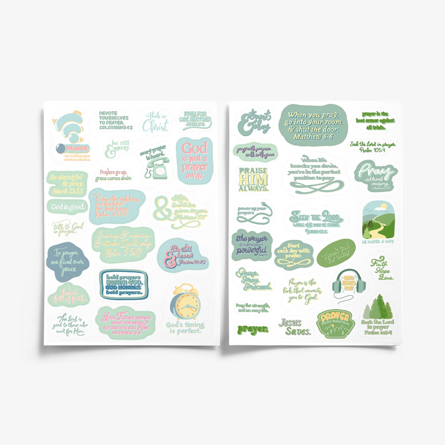 Daily Prayer Journal + Prayer & Devotion Sticker Pack