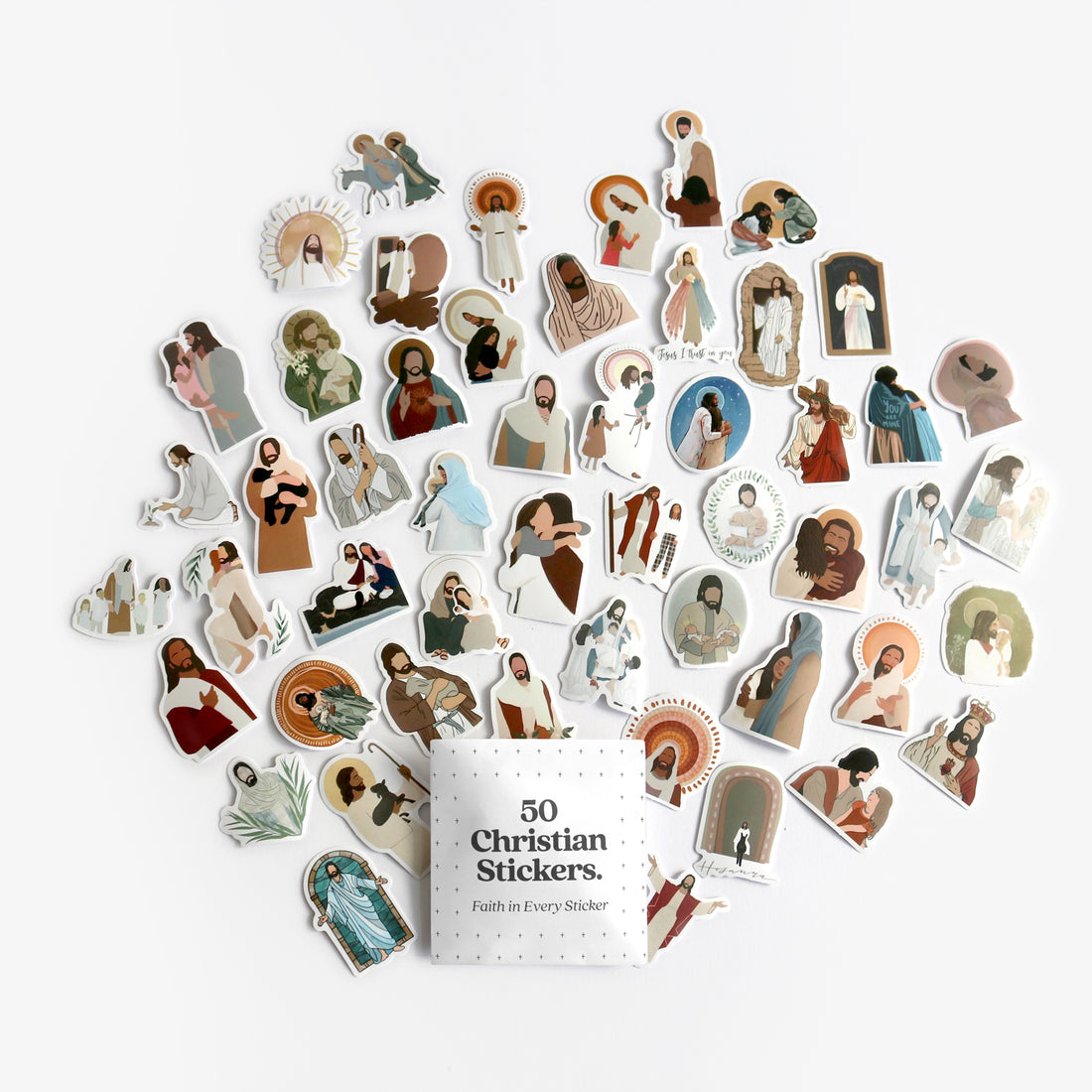 50-Piece Jesus Sticker Pack