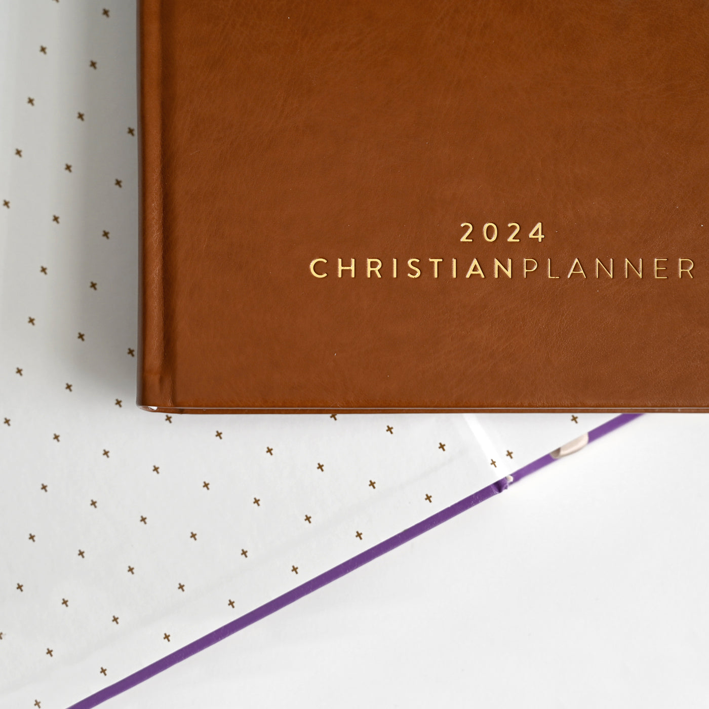 2024 Christian Planner - Scriptures, Devotional Pages, & Habit Trackers -  Hardcover / Ultra Violet - Christian Planner