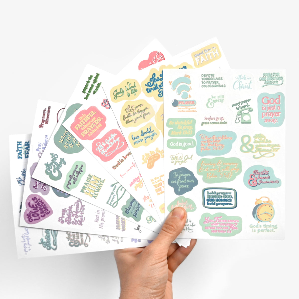 Devotion Sticker Prayer & Devotion Sticker Pack – Christian Planner