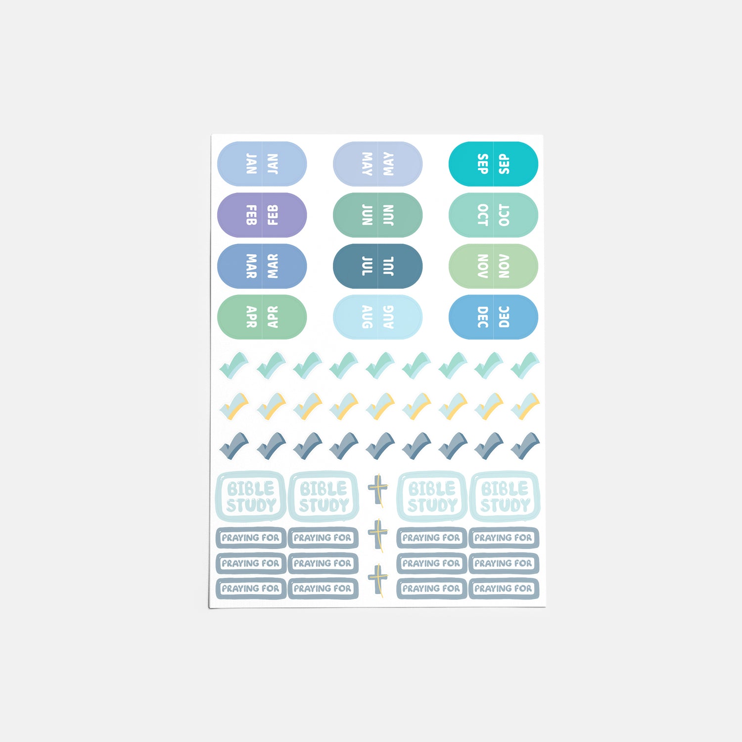 Planner Stickers w/ Monthly Tabs