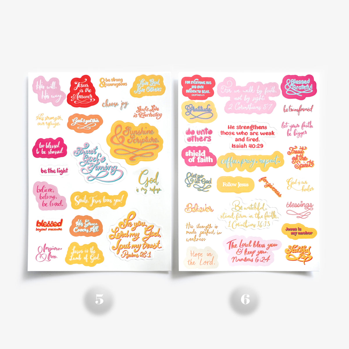 All Scripture Stickers Inspirational Scripture Sticker Pack – Christian Planner
