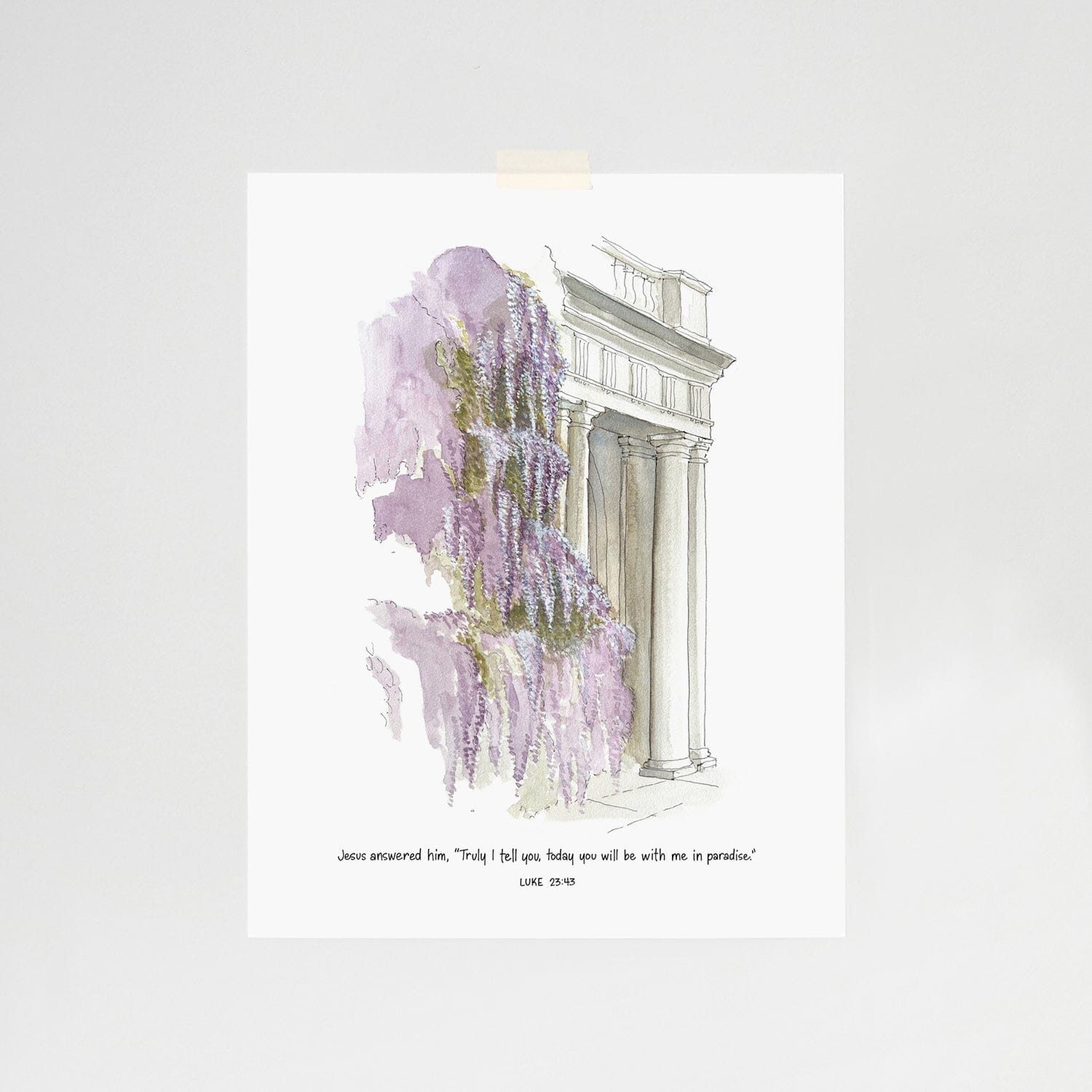 Wisteria Watercolor Art Print