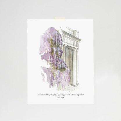 Wisteria Watercolor Art Print