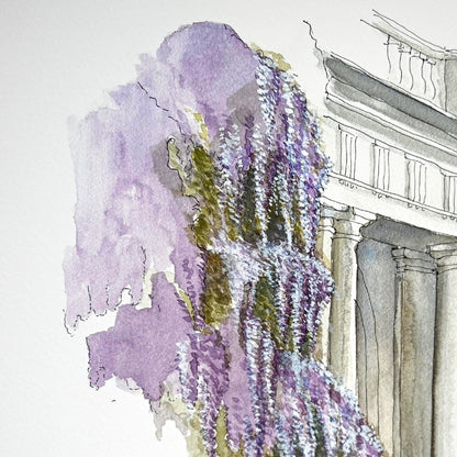 Wisteria Watercolor Art Print