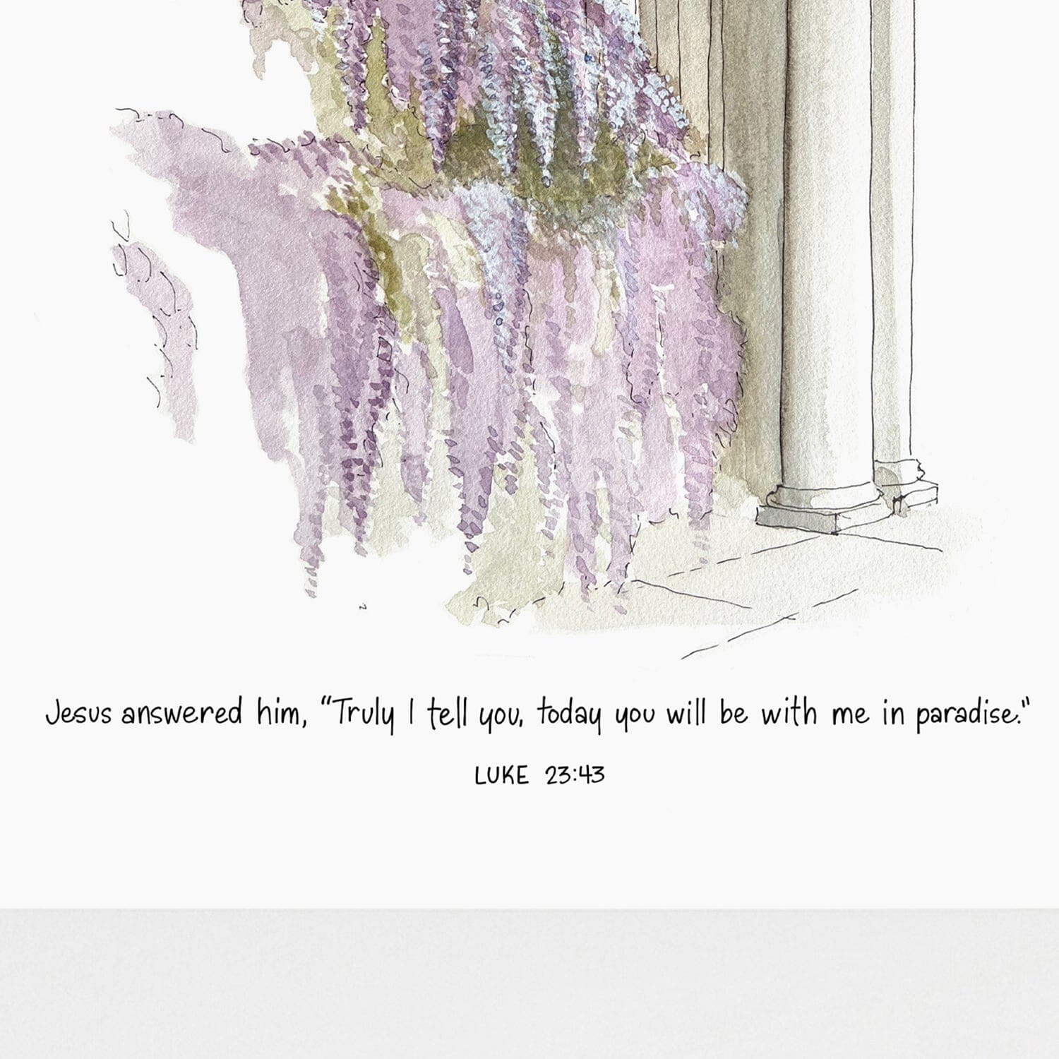 Wisteria Watercolor Art Print